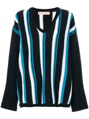 Свободный свитер в полоску Marni. Цвет: синий