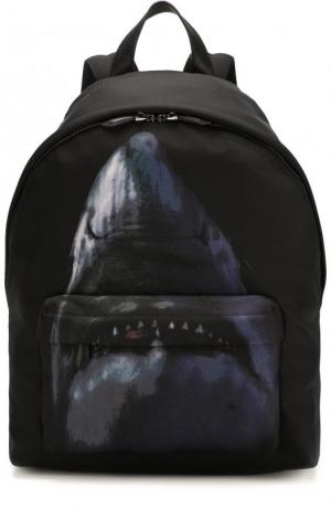 Текстильный рюкзак с принтом Givenchy. Цвет: черный