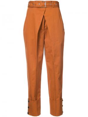 Belted Straight Pant with Cuff Proenza Schouler. Цвет: коричневый