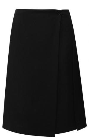Шерстяная юбка со складками Burberry. Цвет: черный