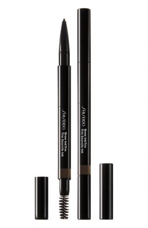 Моделирующий карандаш для бровей 3-в-1 InkTrio, 04 Ebony Shiseido. Цвет: бесцветный