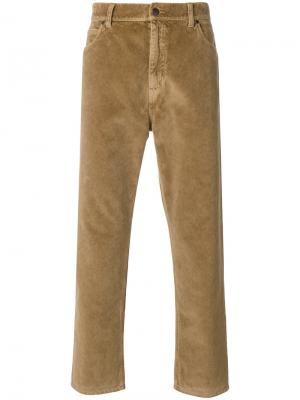Бархатные брюки Denzel Carrot Stella McCartney. Цвет: коричневый