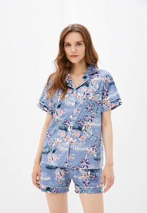 Пижама UnicoModa. Цвет: голубой