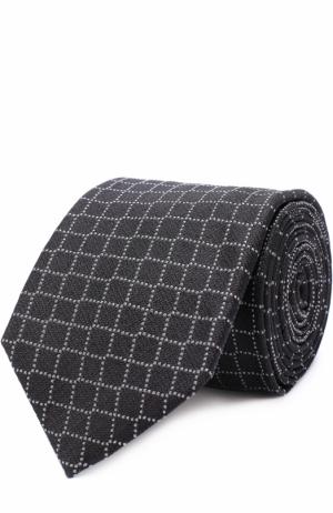 Шелковый галстук с узором Pal Zileri. Цвет: черный