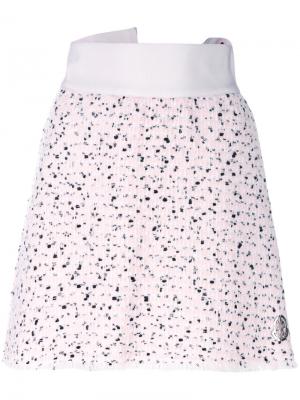 Фактурная мини-юбка Moncler Gamme Rouge. Цвет: розовый и фиолетовый