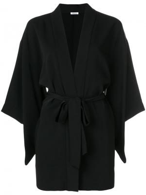 Tie waist kimono jacket P.A.R.O.S.H.. Цвет: чёрный