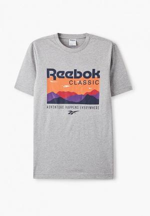 Футболка Reebok Classics. Цвет: серый