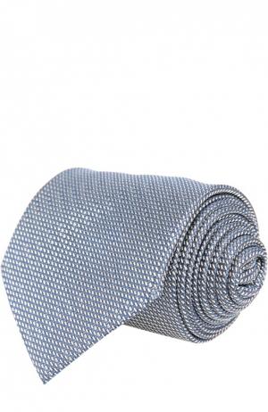 Шелковый галстук с узором Brioni. Цвет: темно-серый