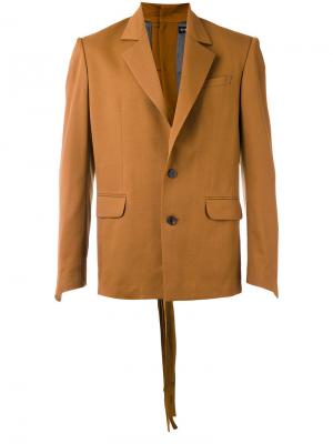 Пиджак с карманами клапанами Y / Project. Цвет: коричневый