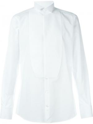 Рубашка с нагрудной панелью Dolce & Gabbana. Цвет: белый
