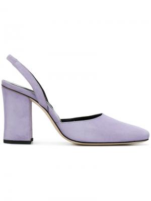 Туфли с эластичным ремешком на пятке Dorateymur. Цвет: розовый и фиолетовый