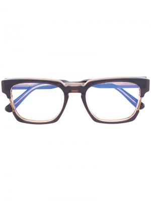 Квадратные очки из ацетата Marni Eyewear. Цвет: чёрный