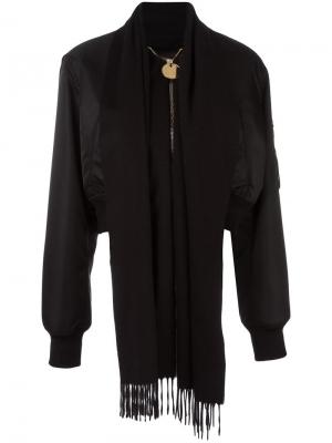 Куртка-бомбер с лацканами-шарфом Givenchy. Цвет: чёрный