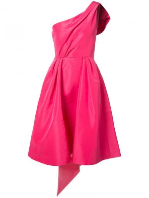 Платье на одно плечо Carolina Herrera. Цвет: розовый и фиолетовый