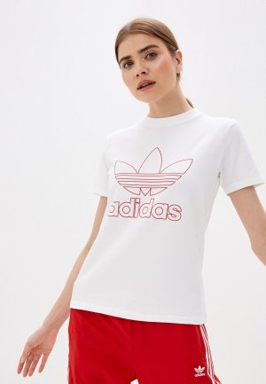 Футболка adidas Originals. Цвет: белый