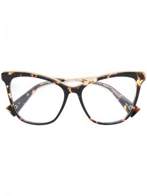 Массивные очки в оправе кошачий глаз Marc Jacobs Eyewear. Цвет: коричневый
