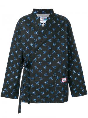 Пижамная рубашка с цветочным принтом Kenzo. Цвет: синий