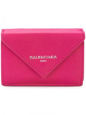Кошелек Papier Mini Balenciaga. Цвет: розовый и фиолетовый