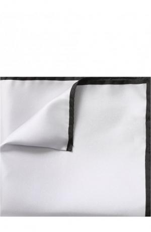 Шелковый платок с контрастным кантом Dolce & Gabbana. Цвет: светло-серый