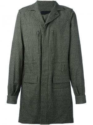 Однобортное пальто Haider Ackermann. Цвет: серый