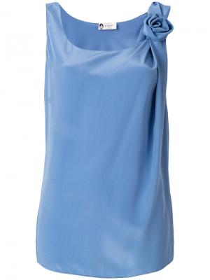 Блузка с цветочной аппликацией Lanvin. Цвет: синий