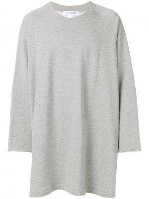 Толстовка с принтом логотипа в стиле оверсайз Comme Des Garçons Shirt Boys. Цвет: серый