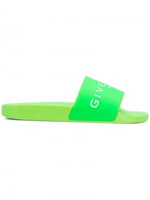 Logo sliders Givenchy. Цвет: зелёный