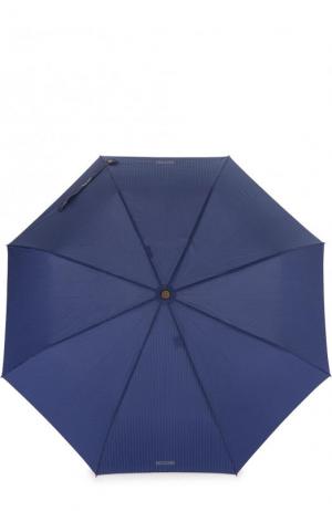 Складной зонт в полоску Moschino. Цвет: темно-синий