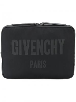 Чехол для ноутбука с логотипом Givenchy. Цвет: чёрный