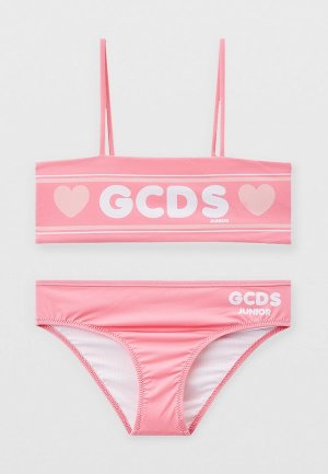 Купальник GCDS Junior. Цвет: розовый