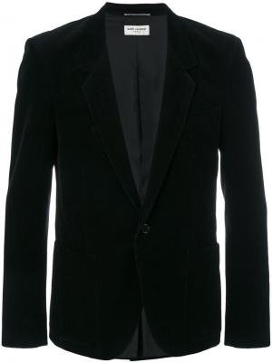Классический вельветовый пиджак Saint Laurent. Цвет: чёрный