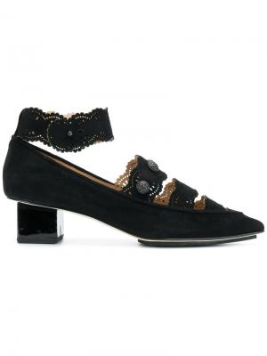 Декорированные туфли с ремешком на щиколотке Rue St. Цвет: чёрный