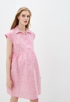 Платье Pietro Brunelli Maternity. Цвет: розовый