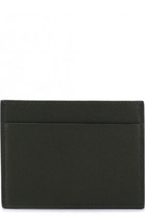 Кожаный футляр для кредитных карт Giorgio Armani. Цвет: зеленый