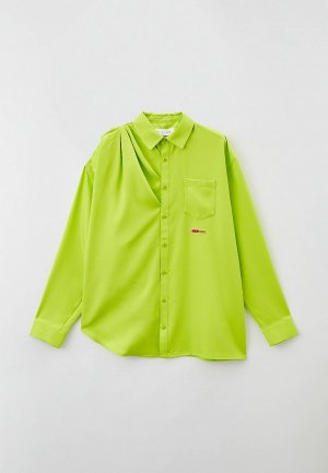 Рубашка Reebok. Цвет: зеленый