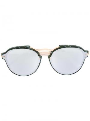 Солнцезащитные очки Eclat Dior Eyewear. Цвет: металлический