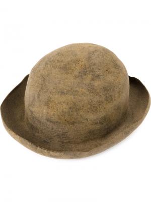 Фетровая шляпа-котелок Horisaki Design & Handel. Цвет: телесный
