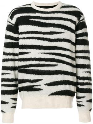 Полосатый свитер Stussy. Цвет: чёрный