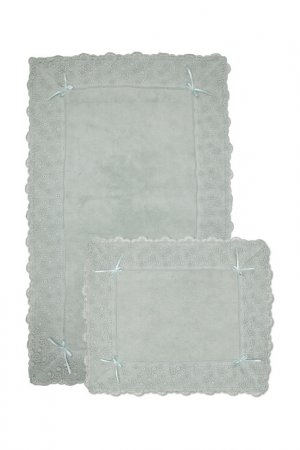 Комплект ковриков для ванной Maco Cotton. Цвет: зеленый