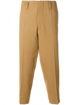 Классические укороченные брюки-чинос Marni. Цвет: телесный