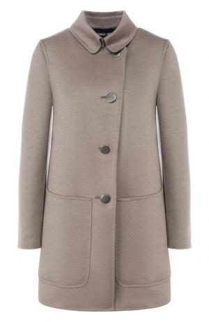 Однотонное пальто с накладными карманами Giorgio Armani. Цвет: серый