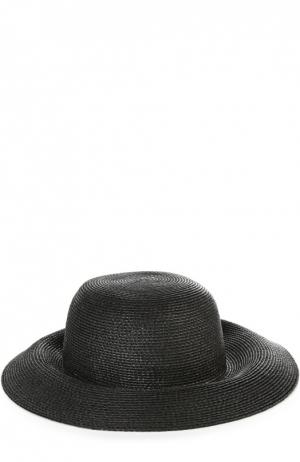 Шляпа с брошью Eric Javits. Цвет: черный