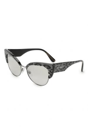 Солнцезащитные очки Dolce & Gabbana. Цвет: серый