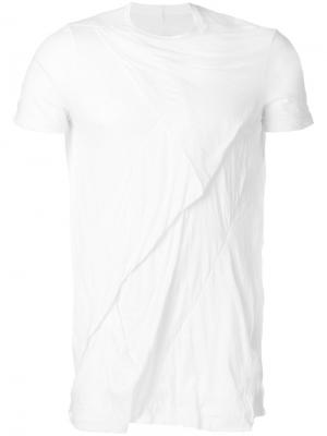 Драпированная футболка Rick Owens DRKSHDW. Цвет: белый