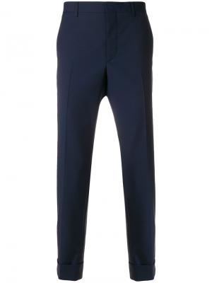 Укороченные классичческие брюки Prada. Цвет: синий
