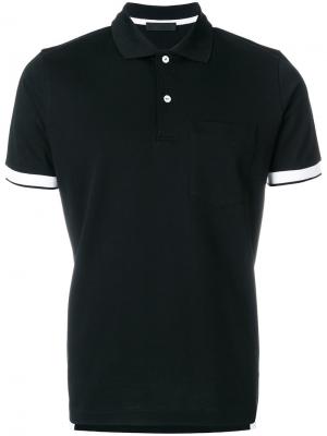 Рубашка-поло с контрастной отделкой Prada. Цвет: чёрный