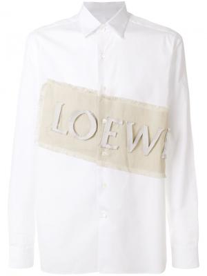 Рубашка с заплаткой Loewe. Цвет: белый