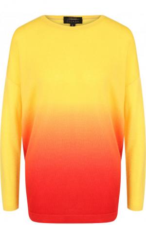 Кашемировый пуловер с эффектом деграде Escada. Цвет: желтый