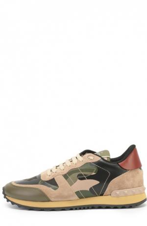 Комбинированные кроссовки  Garavani Camouflage с принтом Valentino. Цвет: разноцветный