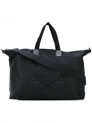 Дорожная сумка с тиснением логотипа Dsquared2. Цвет: чёрный
